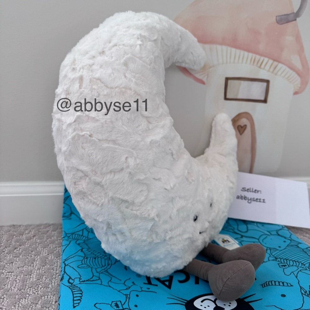 Jellycat Huge Amuseables Moon Plush Toy NWT 100% Authentic With Dust Bag A1MOON - Picture 3 of 5